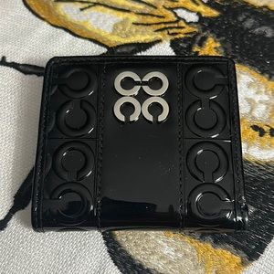Coach pattern Leather CC bifold wallet EUC